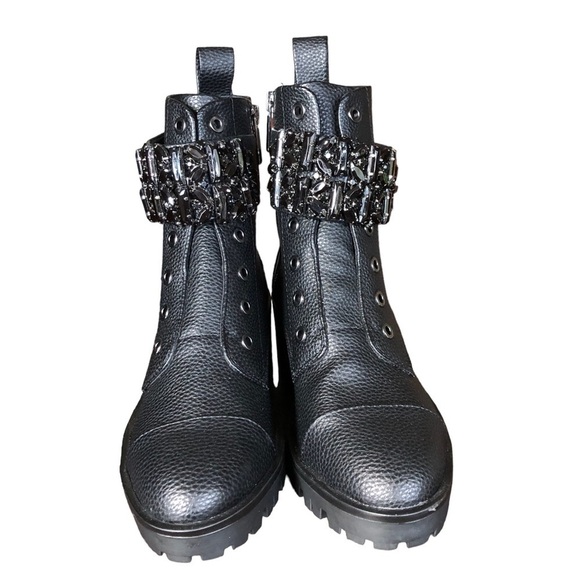 Karl Lagerfeld Payson Womens Black Beaded Ankle Boot Size 5.5 - Picture 6 of 13